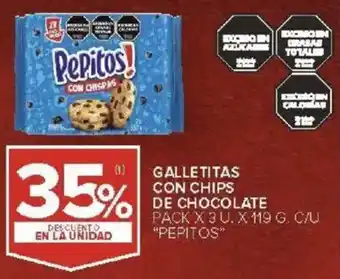 Carrefour Pepitos galletitas con chips de chocolate oferta
