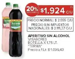 Carrefour Terma aperitivo sin alcohol v/sabores botella oferta