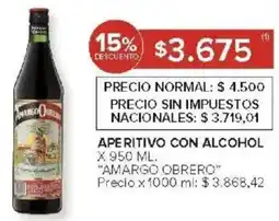 Carrefour Amargo obrero aperitivo con alcohol oferta