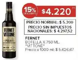 Carrefour Vit tone fernet botella oferta