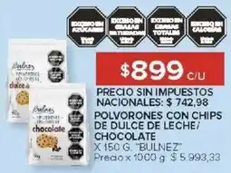 Carrefour Bulnez polvorones con chips de dulce de leche/ chocolate oferta