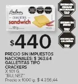 Carrefour Bulnez galletitas tipo crackers oferta