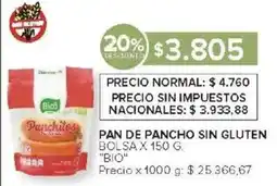 Carrefour Bio pan de pancho sin gluten bolsa oferta