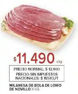 Carrefour Milanesa de bola de lomo de novillo oferta