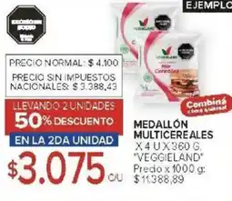 Carrefour Veggieland medallón multicereales oferta