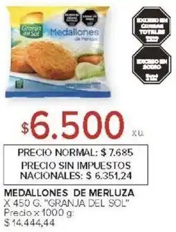 Carrefour Granja del sol medallones de merluza oferta
