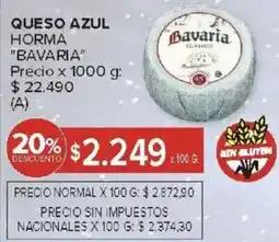 Carrefour Bavaria queso azul horma oferta