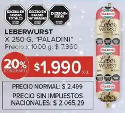 Carrefour Paladini leberwurst oferta