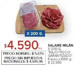 Carrefour Bajo precio garantizado salame milán oferta