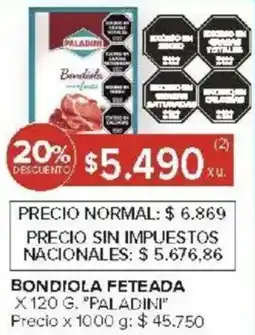 Carrefour Paladini bondiola feteada oferta