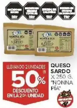 Carrefour Nonna pía queso sardo oferta