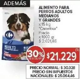 Carrefour Carrefour alimento para perros adultos medianos y grandes oferta