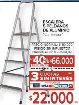 Carrefour Carrefour escalera 5 peldaños de aluminio oferta