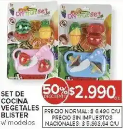 Carrefour Set de cocina vegetales blister v/ modelos oferta