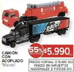 Carrefour Maisto camión con acoplado oferta