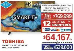 Carrefour Toshiba smart tv 55" oferta