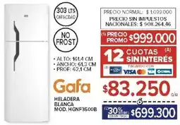 Carrefour Gafa heladera blanca oferta