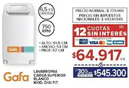 Carrefour Gafa lavarropas carga superior blanco oferta