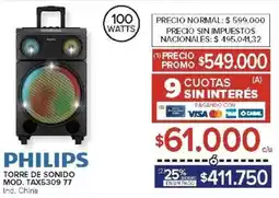 Carrefour Philips torre de sonido oferta
