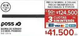Carrefour Poss barra de sonido 2.0 oferta