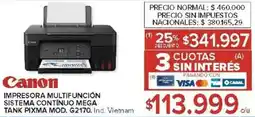 Carrefour Canon impresora multifunción sistema continuo mega tank pixma oferta