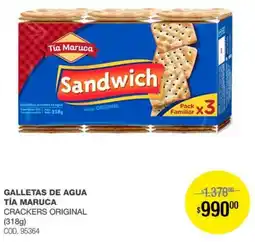 Atomo Conviene Galletas de agua tía maruca crackers original oferta