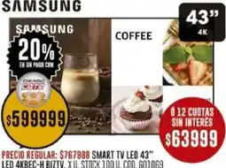 Coto Samsung smart tv led 43" oferta