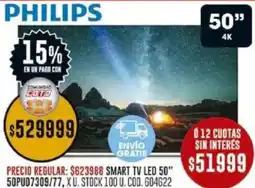 Coto Philips smart tv led 50" oferta