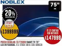 Coto Noblex smart tv led 43" oferta
