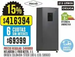 Coto Haceb heladera 1 frio N220 oferta