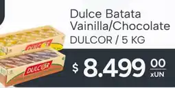 El Milagro Mayorista Dulcor dulce batata vainilla/chocolate oferta