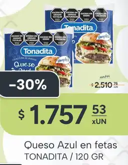 El Milagro Mayorista Tonadita queso azul en fetas oferta