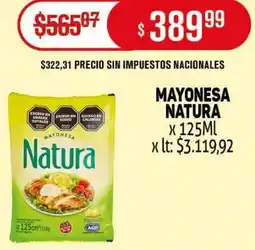 Makro Natura mayonesa oferta