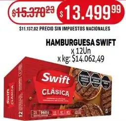 Makro Swift hamburguesa oferta