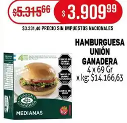 Makro Unión hamburguesa ganadera oferta