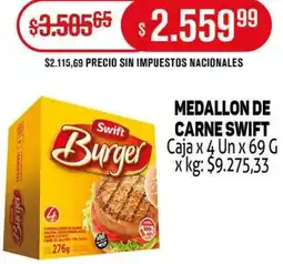 Makro Swift medallon de carne caja oferta