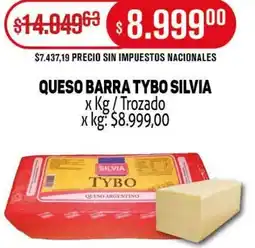 Makro Silvia queso barra tybo oferta