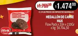 Makro M&K medallón de carne oferta
