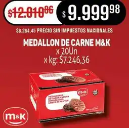 Makro M&K medallon de carne oferta