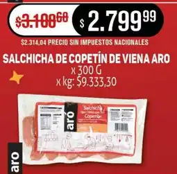 Makro Aro salchicha de copetín de viena oferta