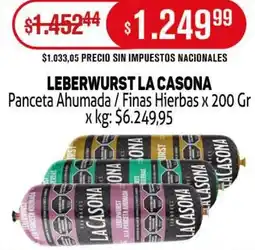 Makro La casona leberwurst panceta ahumada / finas hierbas oferta