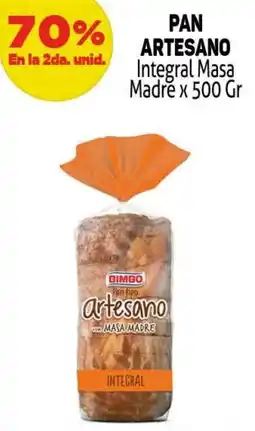Makro Bimbo pan artesano integral masa madre oferta