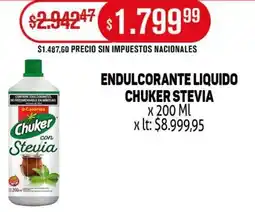 Makro Chuker stevia endulcorante liquido oferta