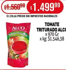 Makro Alco tomate triturado oferta
