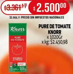 Makro Knorr pure de tomate oferta