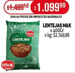 Makro M&K lentejas oferta