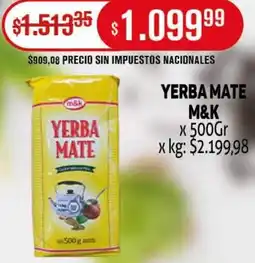 Makro M&K yerba mate oferta