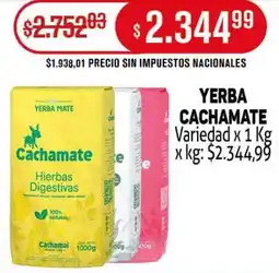 Makro Cachamate yerba variedad oferta