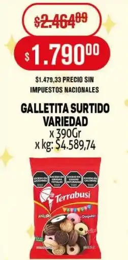 Makro Terrabusi galletita surtido variedad oferta