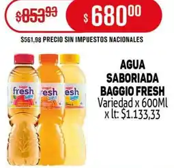 Makro Baggio fresh agua saboriada variedad oferta